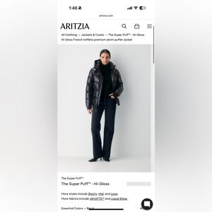 Aritzia Super Puff in Hi-Gloss